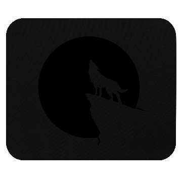 Discover Howling wolf full moon space galaxy gift dog trend Mouse Pads