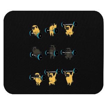 Discover Pug Gym Mouse Pads