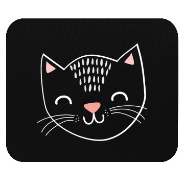 Discover cat face cute gift love cuddle pet relax animal Mouse Pads