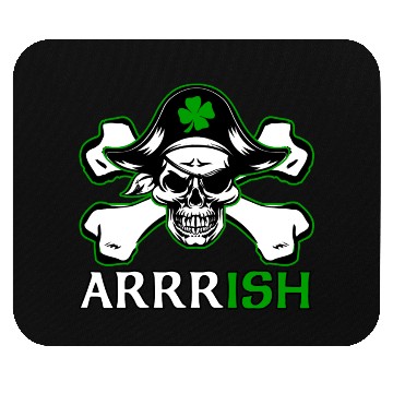 Discover ARRRISH Funny St Patrick's Day Pirate Saying Mouse Pads
