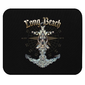 Discover Long Beach Anchor Nautical Sailing Boat Summer Mouse Pads