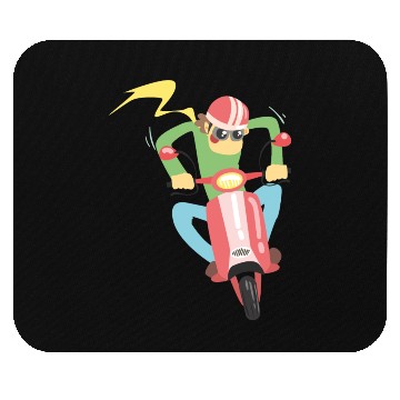 Discover Scooter driver Mouse Pads