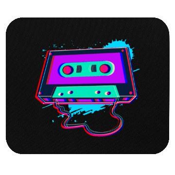 Discover 80s Music Cassette Tape : 3D, Neon, 80s songs Mouse Pads