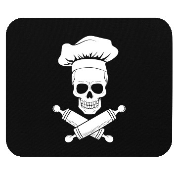 Discover baker skull hat gift love bread cake yummy relax Mouse Pads