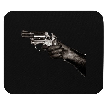 Discover Monkey With Gun Mouse Pads