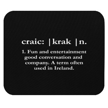 Discover Craic Definition Fun Ireland St Patrick's Day Mouse Pads