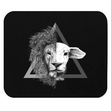 Discover Christian,Bible Quote,Lion and Lamb Mouse Pads