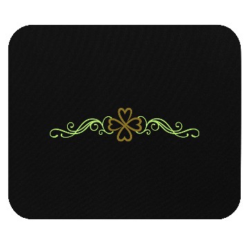 Discover St. Patricks Day. Ornament with shamrock. Mouse Pads