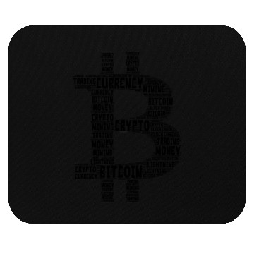 Discover Bitcoin Word Art Mouse Pads