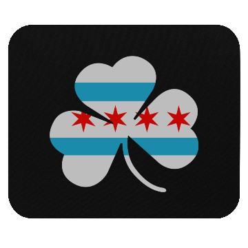 Discover Irish Chicago Flag Shamrock Mouse Pads