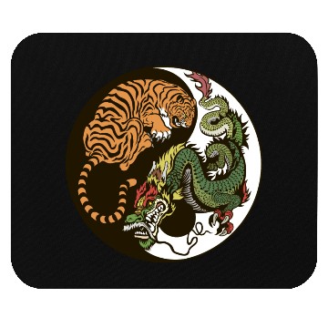 Discover Yin yang tiger & dragon Mouse Pads