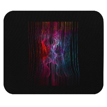 Discover Line Art Couple Kissing Mouse Pads