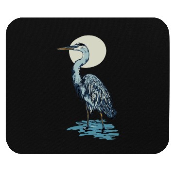 Discover Heron Moon Mouse Pads