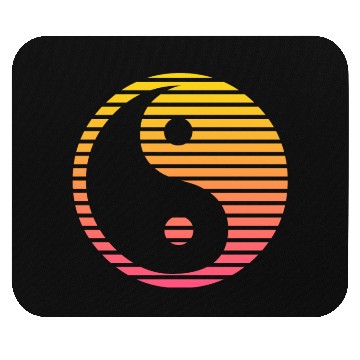 Discover Yin and Yang Symbol Lines Duotone Design Mouse Pads