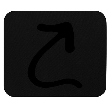 Discover Arrow curved up sign symbol Icon Mouse Pads