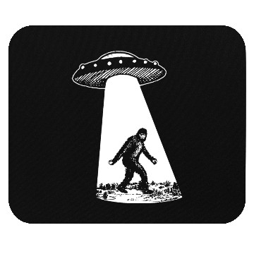 Discover Bigfoot UFO Mouse Pads Sasquatch Alien Abduction