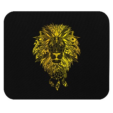 Discover Gold Lion Mouse Pads