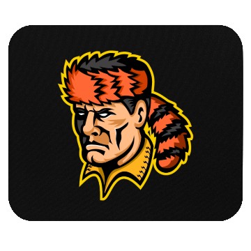 Discover Davy Crockett Mascot Mouse Pads