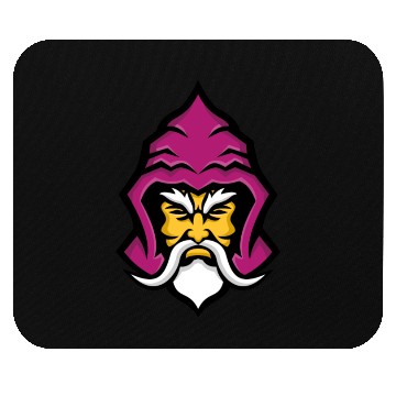 Discover Wizard Head Front Mascot Mouse Pads