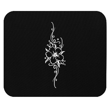 Discover Ornament with hibiscus and filigree tendril Mouse Pads