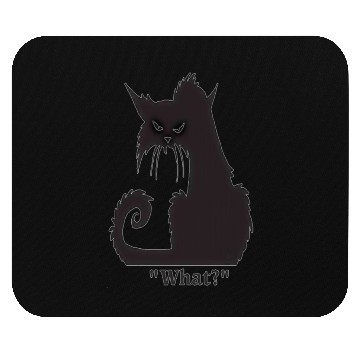 Discover Angry black cat Mouse Pads