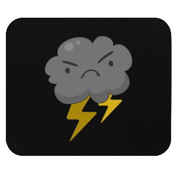 Discover Angry Cloud With Lightning Thunderstorm Weather Mouse Pads