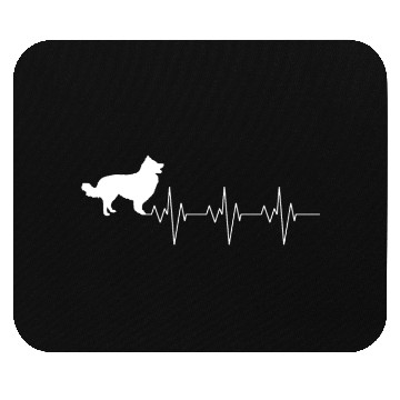 Discover Border Collie Dog Heart Beat Gift Mouse Pads