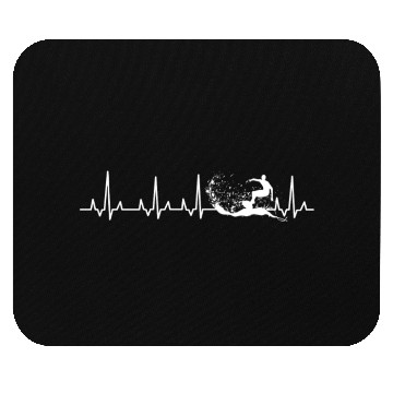 Discover Surfing - Surfing heartbeat awesome Mouse Pads