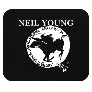 Discover Neil Young Crazy Horse Unisex Retro Rock Horse Mouse Pads