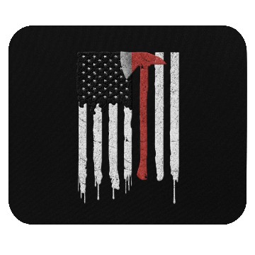 Discover Firefighter Dad Father Thin Red Line Election Gift Mouse Pads