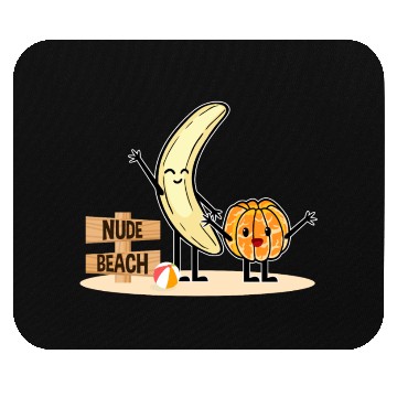Discover Orange You Ready Nudee Beach Banana! Mouse Pads