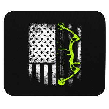 Discover Archery Compound Bow USA Flag Mouse Pads