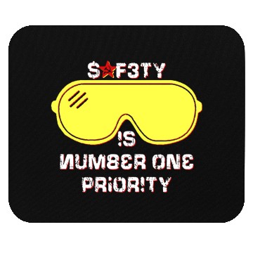 Discover Safety Is Number One Priority - Crazy Russian Hacker Safetyglasses Mouse Pads