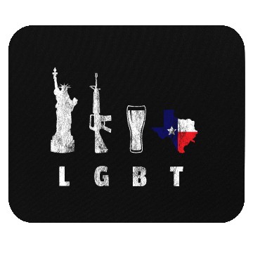 Discover Liberty Guns Beers Texas Support LGBT Mouse Pads
