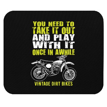 Discover Dirt Bike Play Vintage Mouse Pads