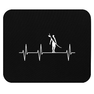 Discover Surfing Heartbeat Mouse Pads