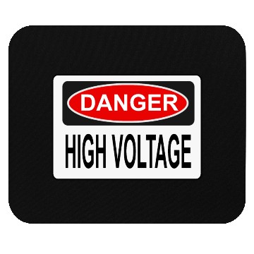 Discover Danger High Voltage Electric Shock Warning Mouse Pads