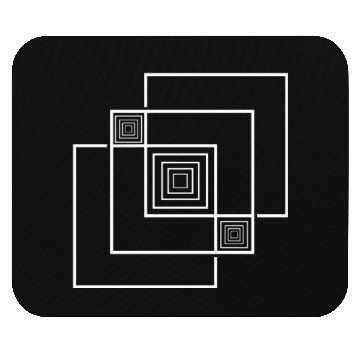 Discover geometric 3D squares white gift idea low poly Mouse Pads