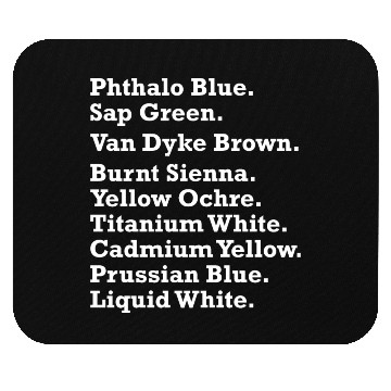 Discover Phthalo Blue Sap Green Prussian Blue Liquid White Mouse Pads