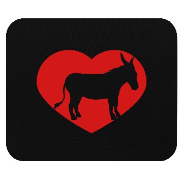 Discover i love love heart donkey horse pony small packelse Mouse Pads
