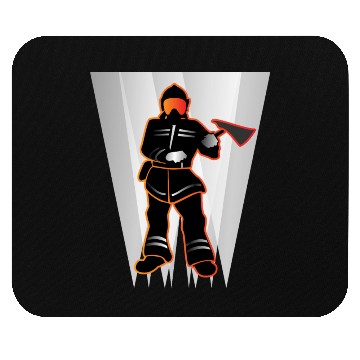 Discover fireman back service gift idea Mouse Pads