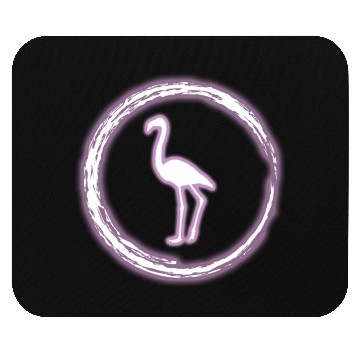 Discover Glow Circle Flamingo Bright Neon Glowing Effect Mouse Pads
