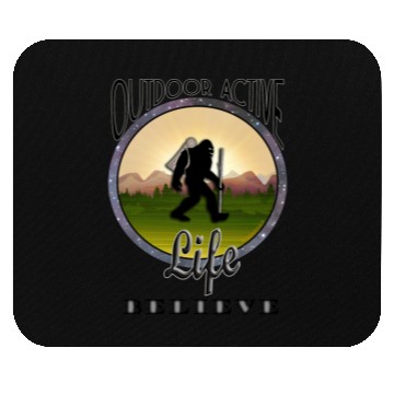 Discover OutdoorActiveLife BIGFOOT BELIEVE Black Lettering Mouse Pads