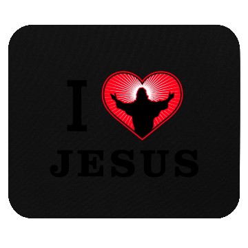 Discover I Love Jesus Mouse Pads