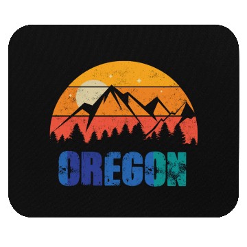 Discover Retro Vintage Oregon With Mountain And Forest Mouse Pads