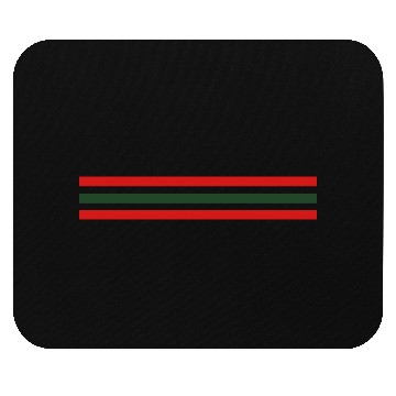 Discover Three Stripes red, green, red Mouse Pads