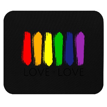 Discover Love is Love Painting Rainbow LGBT Gay Pride Mouse Pads