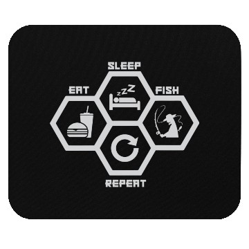 Discover Eat Sleep Fish Mouse Pads