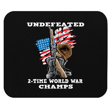 Discover Undefeated World war 2 veteran Mouse Pads