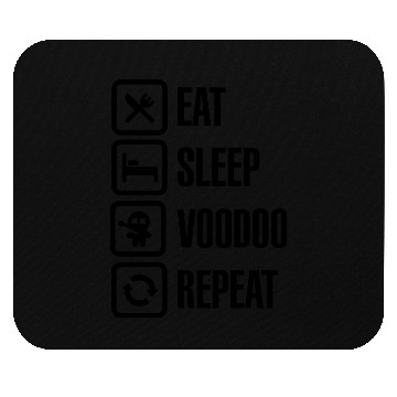 Discover Eat sleep voodoo repeat black magic voodoo doll Mouse Pads